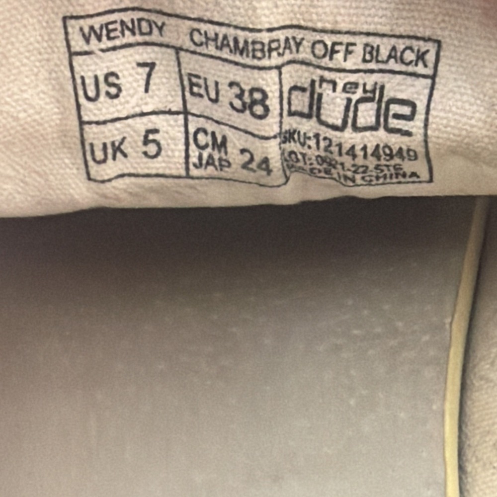 Hey Dude Loafers Women 7 M Wendy Holiday Sparkle Shoes Gray Canvas‎ Lace Slip On - Picture 12 of 16